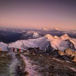 Life Happens Outdoors team climbing to Plaza Independencia during the summit push of the Aconcagua Expedition.