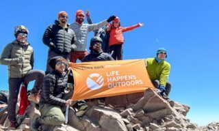 Life Happens Outdoors team ascending Cerro Bonete (5,052M) as part of their acclimatization during the Aconcagua Expedition.