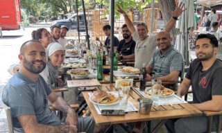 Team lunch in Mendoza with Life Happens Outdoors team leader Avedis Kalpakian during the Aconcagua Expedition.