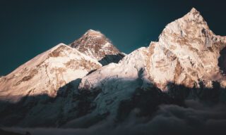 The view of Mount Everest during the LHO Everest Base Camp Trek