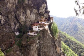Clear view of Tiger’s Nest Monastery perched on a cliffside, a highlight of any Bhutan adventure tour