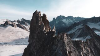 LHOer Manal Alattar traversing the Entreves Ridge of the Aiguille d'Entreves during the Climb Matterhorn Course with the Life Happens Outdoors team.