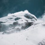 Mountaineers climbing Chimborazo, Ecuador's highest peak
