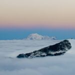 Mont Blanc at sunrise as seen from the summit of Pollux during the Mont Blanc Summit Climb course with the Life Happens Outdoors team.