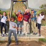 Life Happens Outdoors trekkers at the gate to climb Kilimanjaro