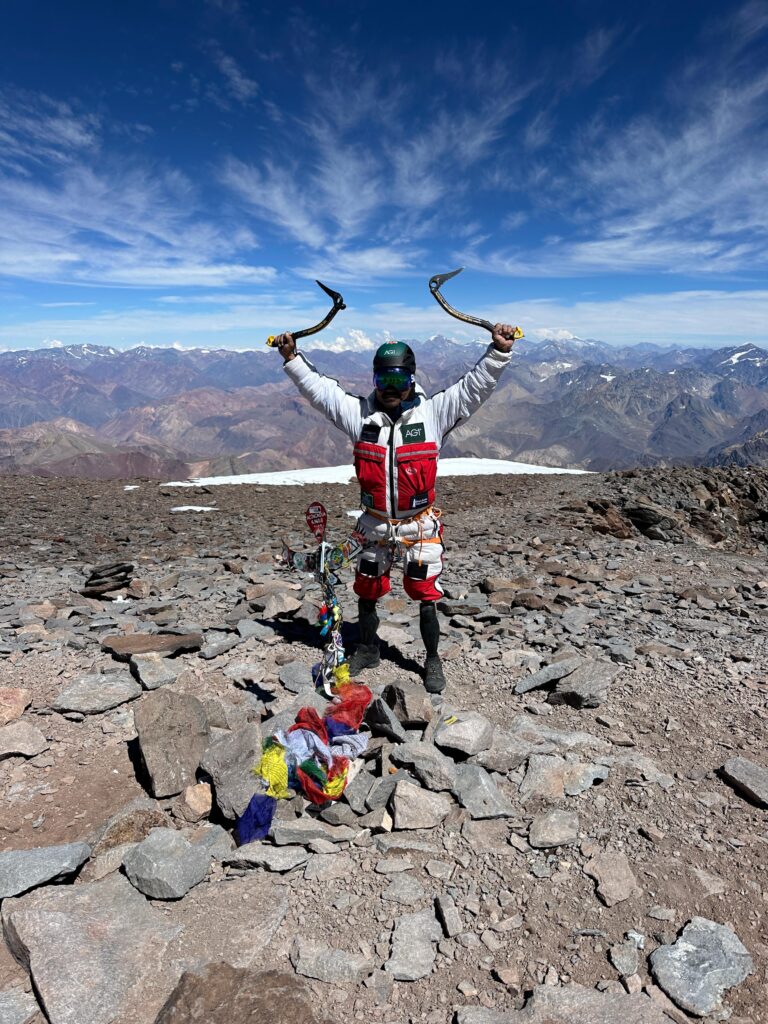Hari Budha Magar on Aconcagua summit