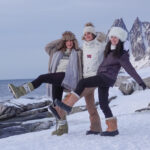 LHO ladies with Team Leader Ghida Arnaout enjoying the sights of Senja Island in Norway during the Chase the Northern Lights adventure with the Life Happens Outdoors team.