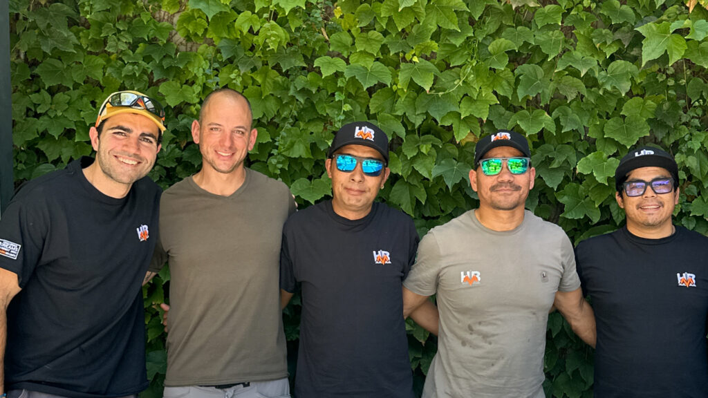 Hari Budha Magar, Abiral Rai, Mingma Phortse Sherpa, Gustavo Caselli, and Rami Rasamny at the hotel in Mendoza before climbing Aconcagua during the expedition that saw Hari Budha Magar, the first double over-the-knee amputee to climb Everest, reach the summit of Aconcagua and nearly complete his 7 Summits challenge of becoming the first double over-the-knee amputee to climb all the 7 summits.