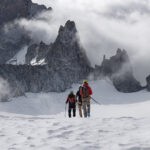 Life Happens Outdoors climbers descend the Aiguille du Tour on the Triangle Glacier, a training summit that builds skills and confidence for Mont Blanc.